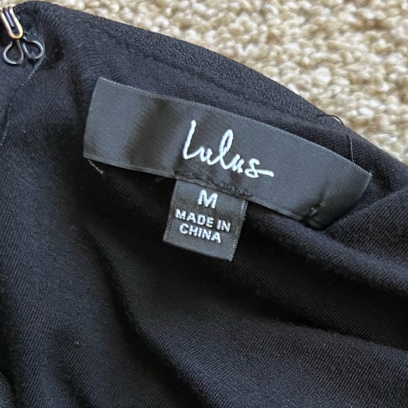 Lulus Iconic Moment Black Stretchy Bodycon Midi Dress - Size Medium - Picture 2 of 11